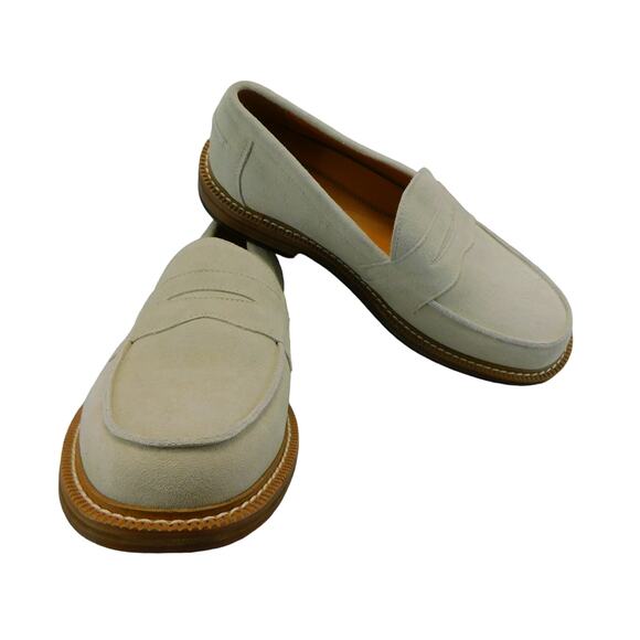 Express New Men's Beige Leather Suede Loafers Size 10 -Retails $118.00 - Picture 1 of 7
